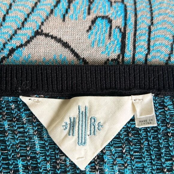 Anthropologie HWR Nestled Owl Print Tunic dress sweater cozy top Artsy - Picture 7 of 10